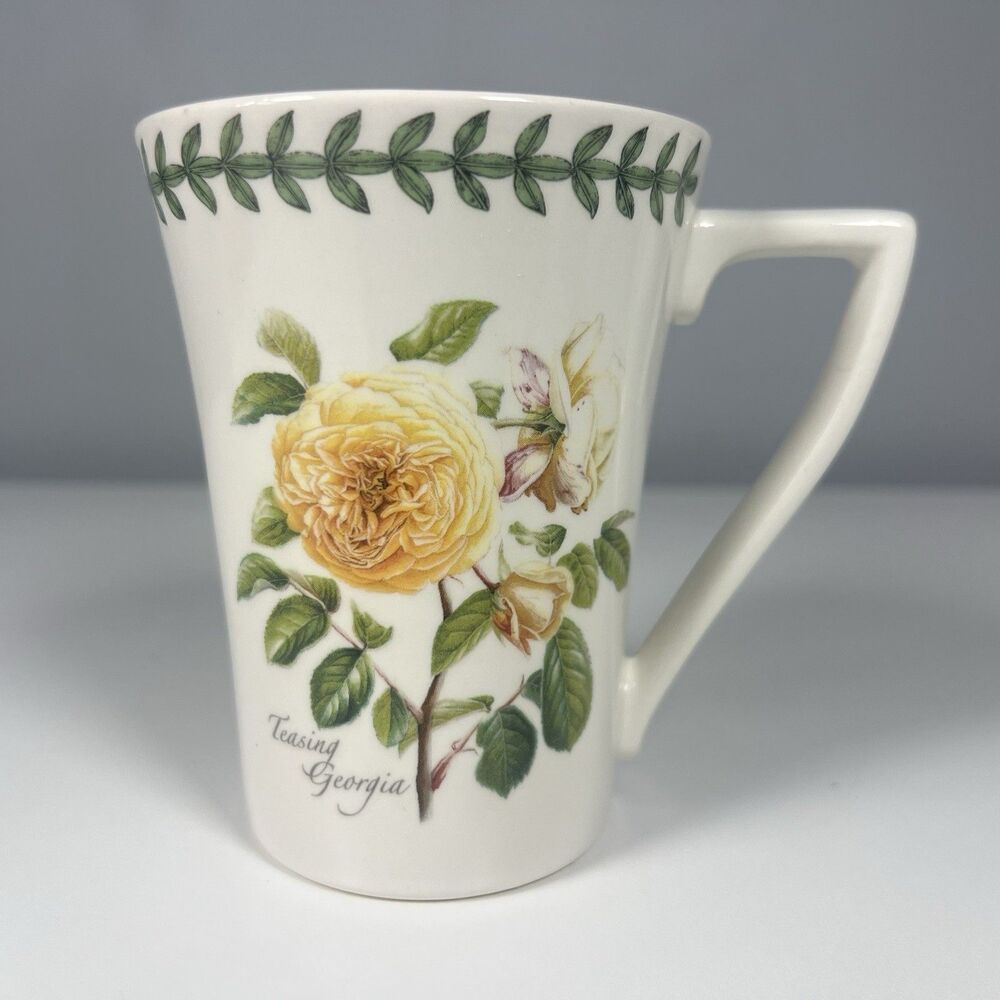 Portmeirion Botanic Roses Mug Teasing Georgia Coffee Tea Britain 2004